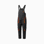 Caldor | Men's Cargo Bib Overalls with Zipper Pockets Adjustable Straps Workwear Dungarees-Men's Overalls-Black-S-