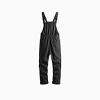 Caldor | Men's Cargo Bib Overalls with Zipper Pockets Adjustable Straps Workwear Dungarees-Men's Overalls-Black-S-