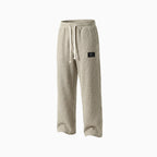 Marlo | Men's Waffle Knit Jogger Pants with Drawstring Waist Elastic Waistband Casual Trackies-Sweatpants-Beige-S-