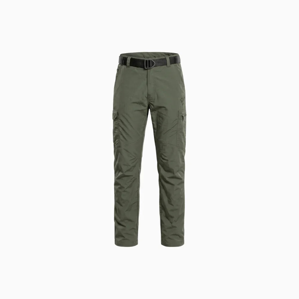 Valtor | Cargo Pants for Men - Lightweight Quick Dry Nylon Multi Pocket Slim Outdoor Fit-Tactical Pants-Black-28W/30L-Camoufit