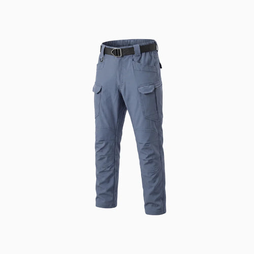 Alvian | Softshell Tactical Pants for Men - Waterproof Stretch Multi Pocket Straight Winter Fit-Tactical Pants-Blue-28W/30L-Camoufit