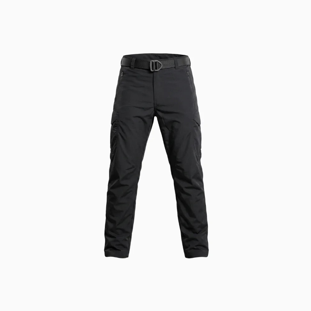 Valerio | Tactical Pants for Men - UPF 50 Waterproof Quick Dry Polyester Slim Multi Pocket Fit-Tactical Pants-Black-28W/30L-Camoufit