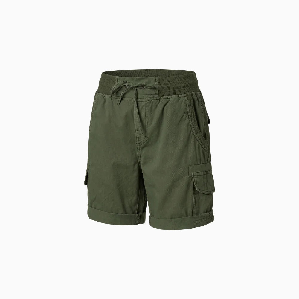 Valisse | High Waisted Shorts for Women – Lightweight Relaxed Summer Fit-Women's Shorts-Army Green-S-Camoufit