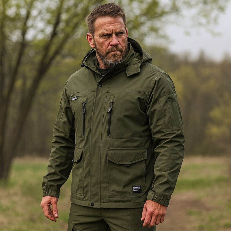 Norvin | Rip Stop Suit Set for Men - Waterproof Tactical Cargo Pants Jacket Durable Fit-Tactical Set-Camouflage-S-Camoufit
