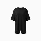 Lunaria | Women's Minimal Lounge Set – Oversized Relaxed Comfort Fit-Women's Two Piece Sets-option1]-XS-