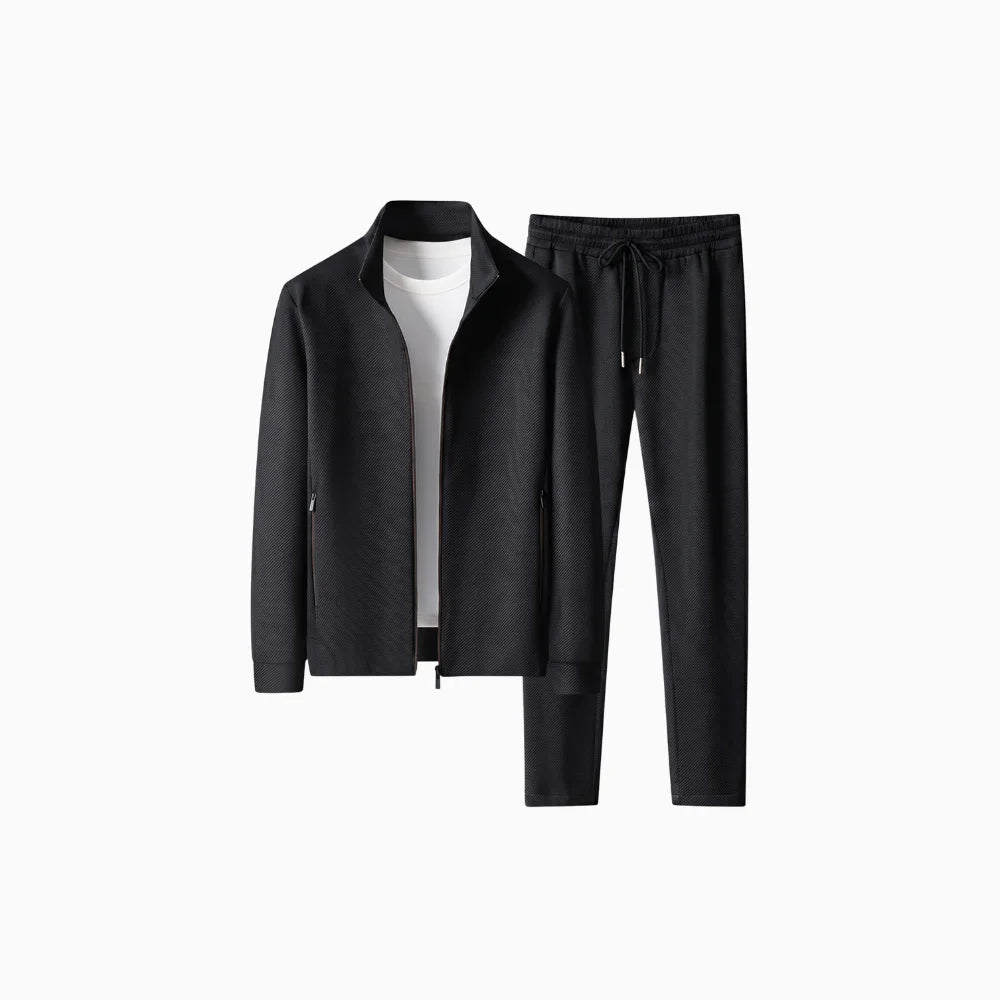 Men's Premium Tracksuit Set – Athletic Slim Comfort Fit-Men's Tracksuit-Black-XS-