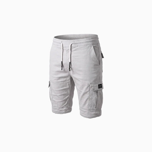 Casaro | Cargo Shorts for Men - Stretchable Drawstring Waist Regular Casual Summer Fit-Men's Shorts-Gray-M-Camoufit