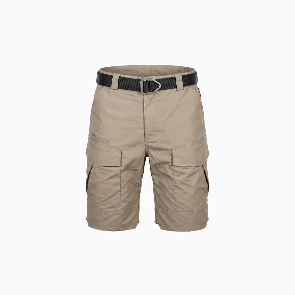 Orson | Tactical Shorts for Men - Waterproof Rip Stop Cotton Blend Multi Pocket EDC Cargo Fit-Tactical Shorts-Khaki-28W-Camoufit
