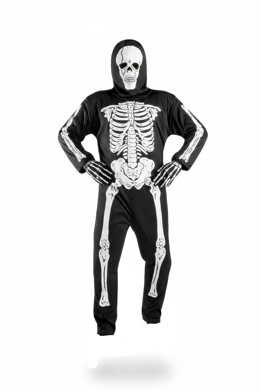 Zipari | Children's Skeleton Costume with Skull Mask for Halloween