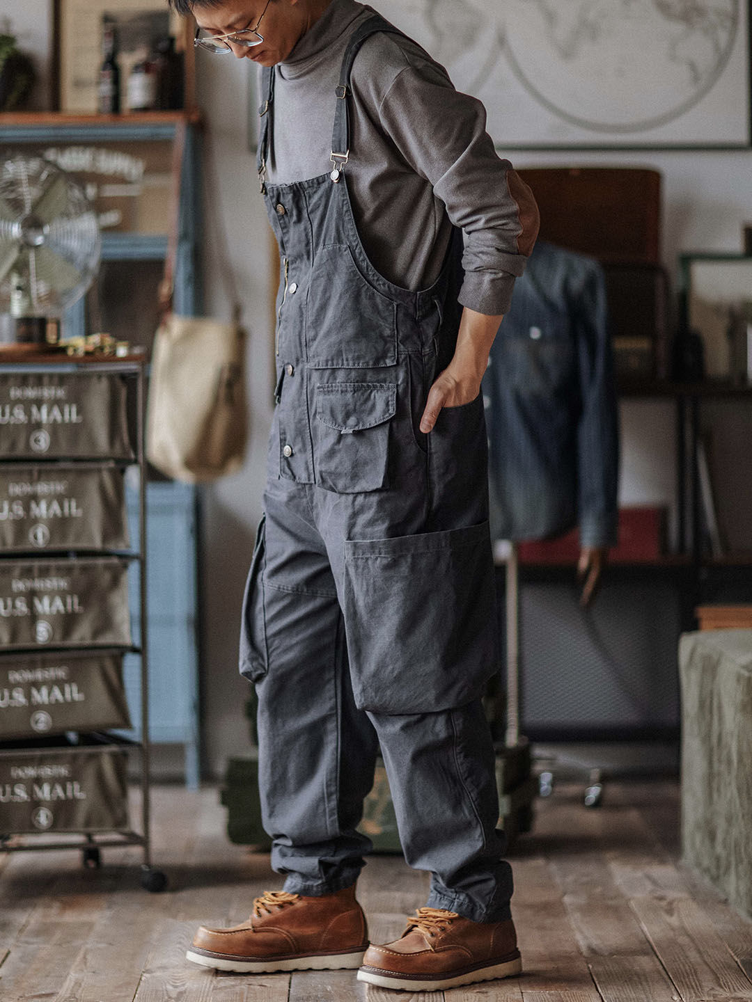 Sloppy Canvas Overalls 1