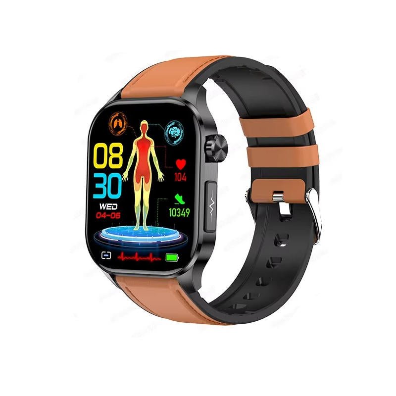 Smartwatch with Large AMOLED Display, Heart Rate, Blood Oxygen, Sleep Tracking, Bluetooth Calls and SOS Function