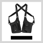 Black underarm holster bag set with X-back straps and two front pouch compartments