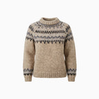 Naïra | Women's Handcrafted Icelandic Knit Jumper Soft Breathable Cosy Patterned Pullover Sweater-Women's Sweater-S-