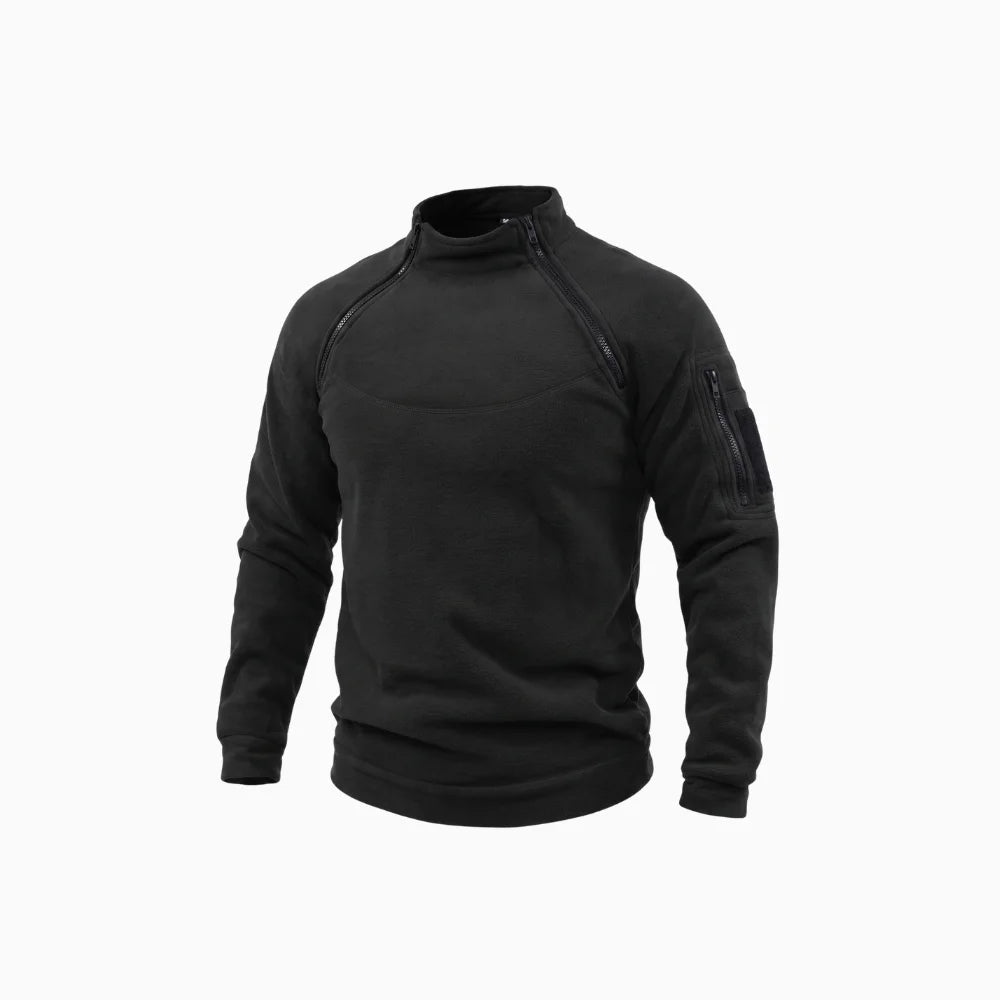Deloro | Fleece Pullover Hoodie for Men - Warm Soft Ribbed Cuff Long Sleeve Slim Fit