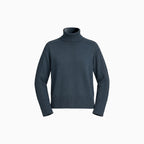 Mireya | Women's Ribbed Mock Neck Skivvy Jumper Chunky Knit Relaxed Fit Cosy Pullover Sweater-Women's Sweater-Navy-XS-