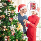Set of pop star character 2D charms hanging on a Christmas tree