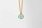 Elyvia | Cross Pendant Necklace for Women - Gold Enamel Minimalist Elegant Fit-Necklaces-Ethereal Blue-Gold-plated-Camoufit