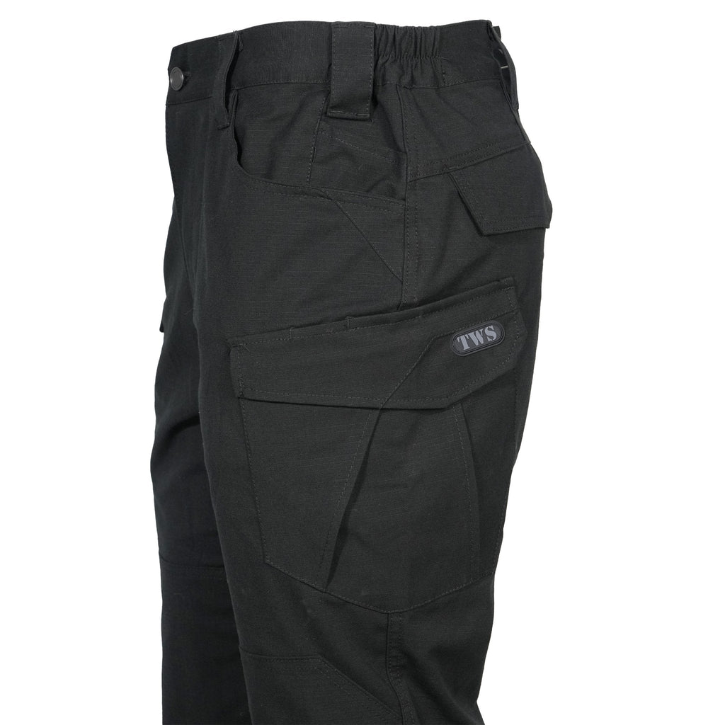 Santor | Tactical Pants for Men - Waterproof Rip Stop Cotton Blend 9 Pocket Cargo Combat Fit-Tactical Pants-Black-28W/32L-Camoufit
