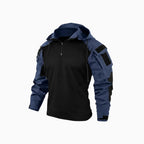 Ravello | Tactical Hoodie for Men - Quick Dry Long Sleeve Combat Fit-Tactical Top-Black-S-Camoufit