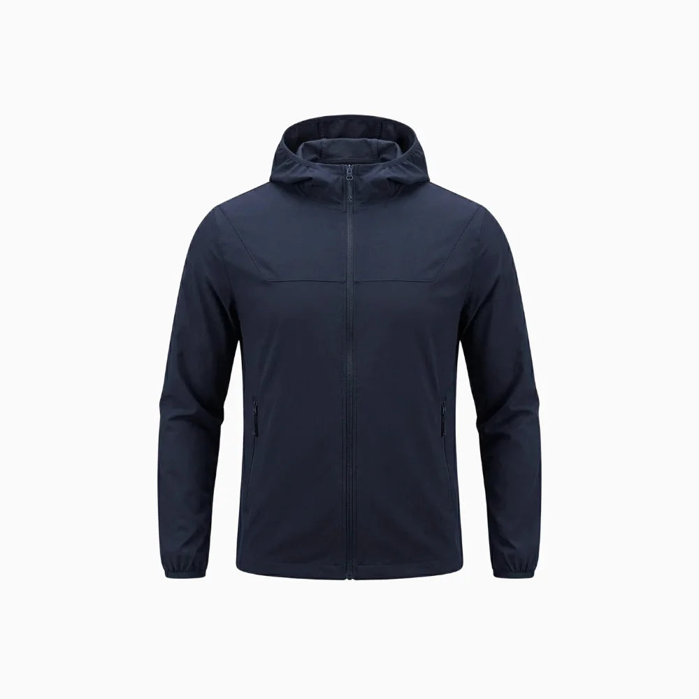 Virel | Tactical Hoodie for Men - UPF 50 Waterproof Stretch Lightweight Zip Outdoor Fit-Tactical Top-Navy blue-S-Camoufit