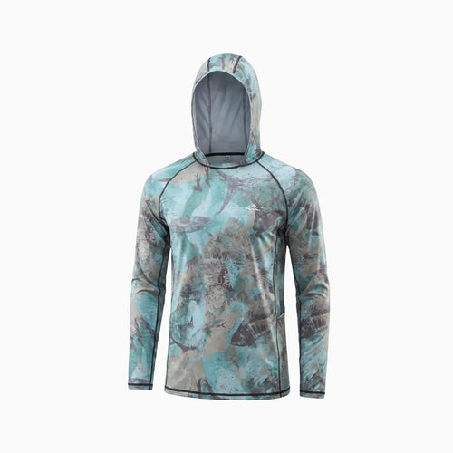 Alvaro | Fishing Shirt for Men - UPF 50 Quick Dry Long Sleeve Lightweight Stretch Outdoor Fit-Tactical Top-Ocean-M-Camoufit