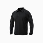 Mavero | Tactical Polo Shirt for Men - Moisture-Wicking Stretch Breathable Fit-Tactical Top-Black-M-Camoufit