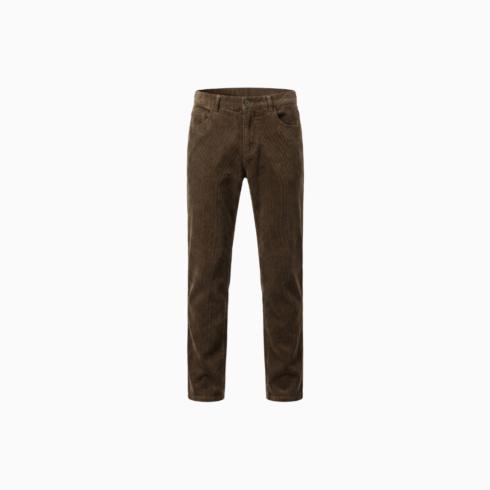 Men's Slim Straight Corduroy Pants – Stretch Winter Comfort Fit-Men's Corduroy Trousers-Coffee-30-