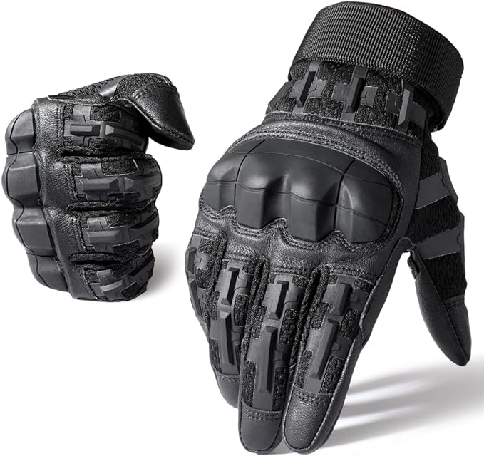Elvio | Tactical Gloves for Men - Impact Protection Cut Resistant Heavy-Duty Fit-Gloves-Black-S-Camoufit