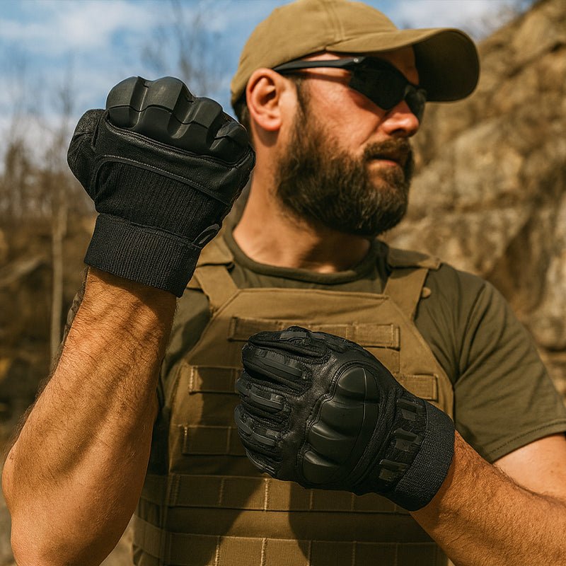 Elvio | Tactical Gloves for Men - Impact Protection Cut Resistant Heavy-Duty Fit-Gloves-Army Green-S-Camoufit
