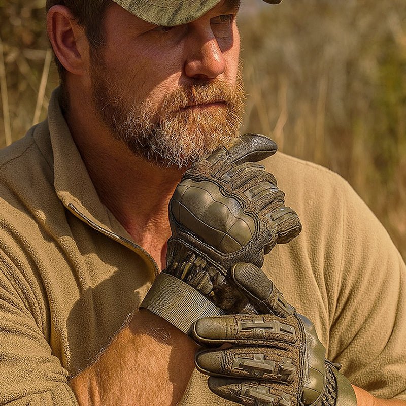 Elvio | Tactical Gloves for Men - Impact Protection Cut Resistant Heavy-Duty Fit-Gloves-Army Green-S-Camoufit