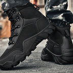 Veylor | Tactical Combat Boots for Men - Waterproof Anti-Skid Rugged Grip Fit-Tactical Boots-Black-5.5-Camoufit