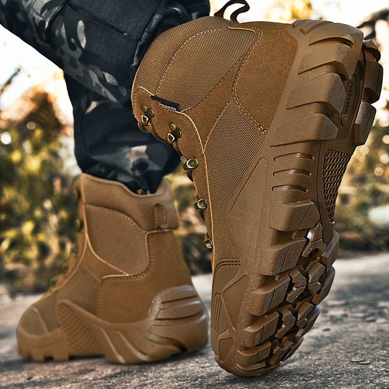 Veylor | Tactical Combat Boots for Men - Waterproof Anti-Skid Rugged Grip Fit-Tactical Boots-Black-5.5-Camoufit
