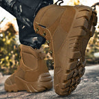 Veylor | Tactical Combat Boots for Men - Waterproof Anti-Skid Rugged Grip Fit-Tactical Boots-Black-5.5-Camoufit