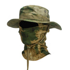 Veyron | UV Protection Boonie Hat with Balaclava - Wide Brim Fishing Hiking Hunting Hat-Hat-Mountain-Forest-Camoufit