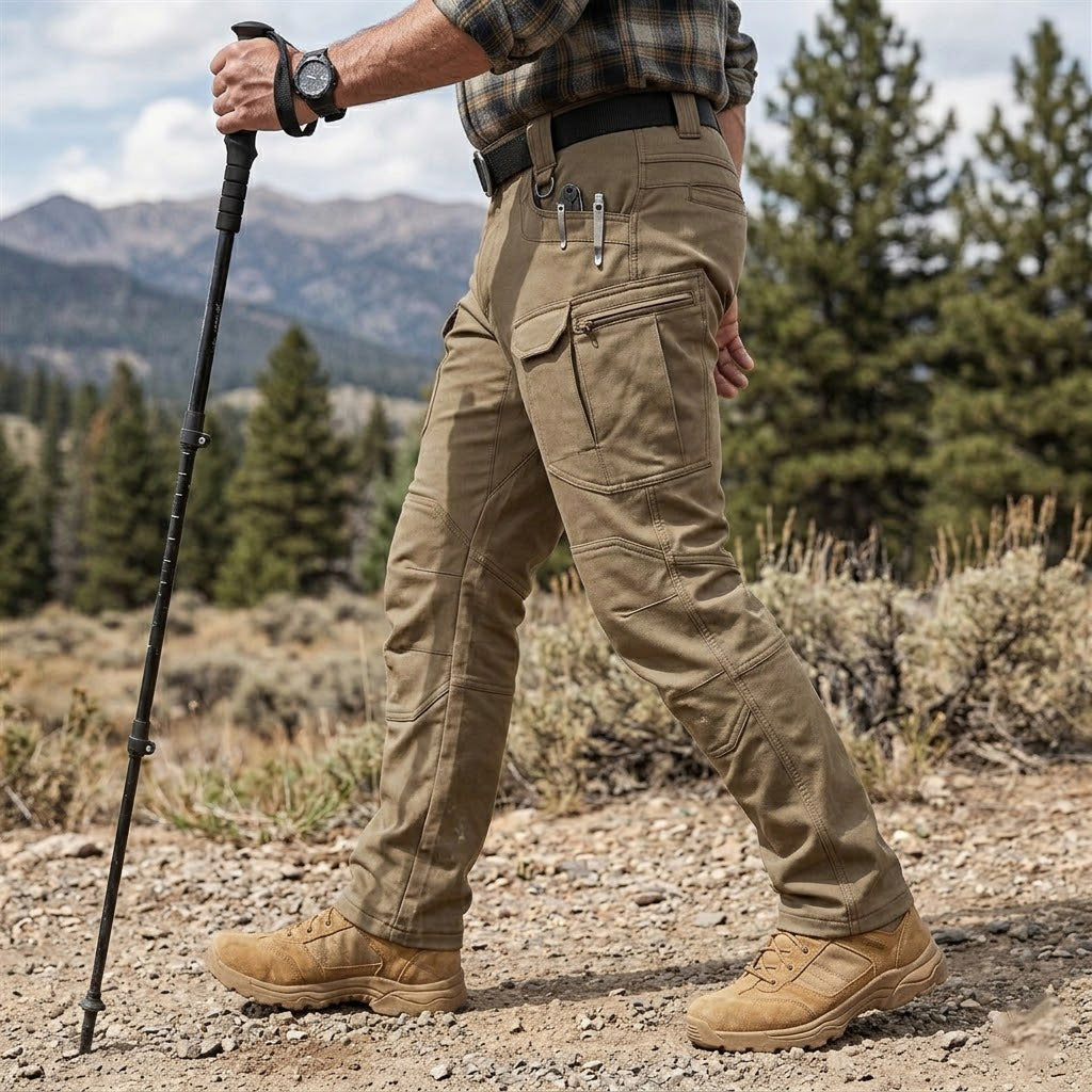 Alvian | Softshell Tactical Pants for Men - Waterproof Stretch Multi Pocket Straight Winter Fit-Tactical Pants-Blue-28W/30L-Camoufit