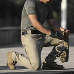 Solano | Tactical Pants for Men - Stretch Cotton Blend 8 Pocket Cargo Urban Relaxed Fit-Tactical Cargo Pants-Black-28W/30L-Camoufit