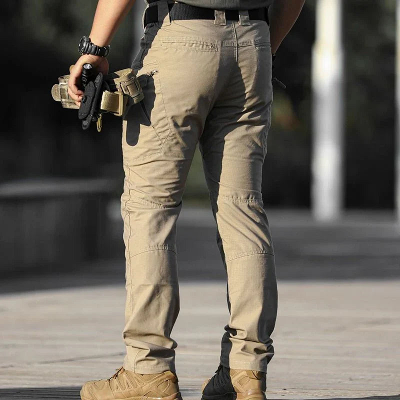 Solano | Tactical Pants for Men - Stretch Cotton Blend 8 Pocket Cargo Urban Relaxed Fit-Tactical Cargo Pants-Black-28W/30L-Camoufit