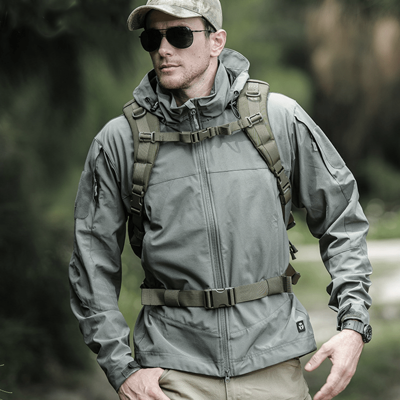Alvaro | Softshell Tactical Jacket for Men - Waterproof Fleece Lined Fit-Tactical Jackets-Army Green-S-Camoufit