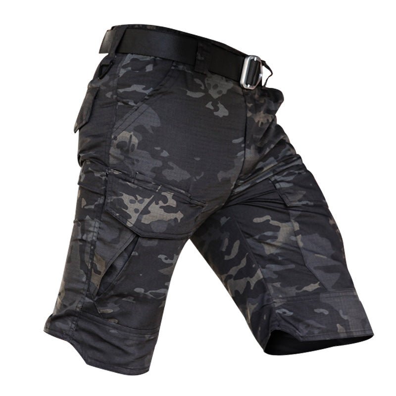 Orson | Tactical Shorts for Men - Waterproof Rip Stop Cotton Blend Multi Pocket EDC Cargo Fit-Tactical Shorts-Dark Camo-28W-Camoufit