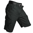 Orson | Tactical Shorts for Men - Waterproof Rip Stop Cotton Blend Multi Pocket EDC Cargo Fit-Tactical Shorts-Black-28W-Camoufit