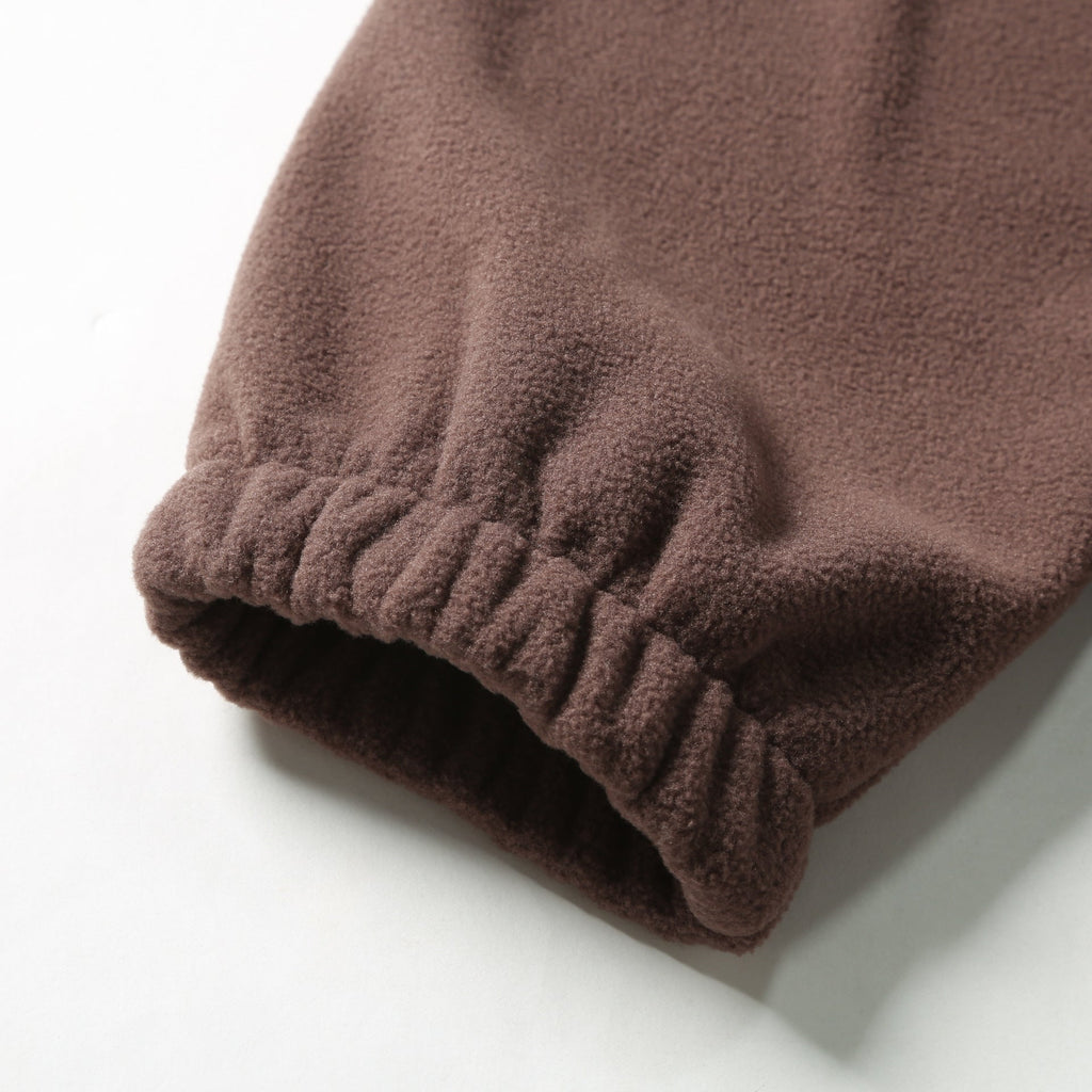Bellaro | Fleece Pullover Jumper for Men - Warm Soft Long Sleeve Ribbed Cuff Slim Fit-Tactical Top-Coffee-S-Camoufit