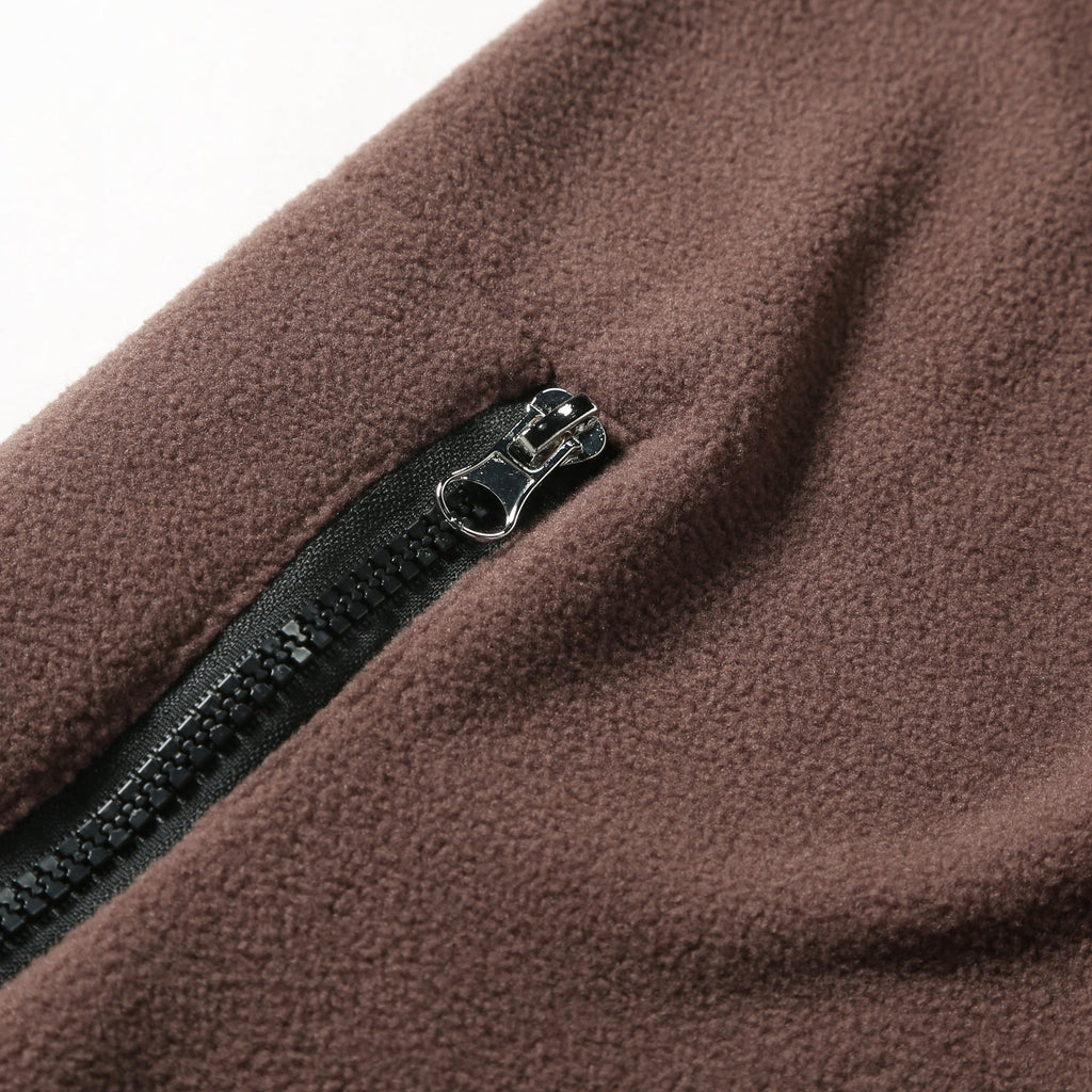 Bellaro | Fleece Pullover Jumper for Men - Warm Soft Long Sleeve Ribbed Cuff Slim Fit-Tactical Top-Coffee-S-Camoufit