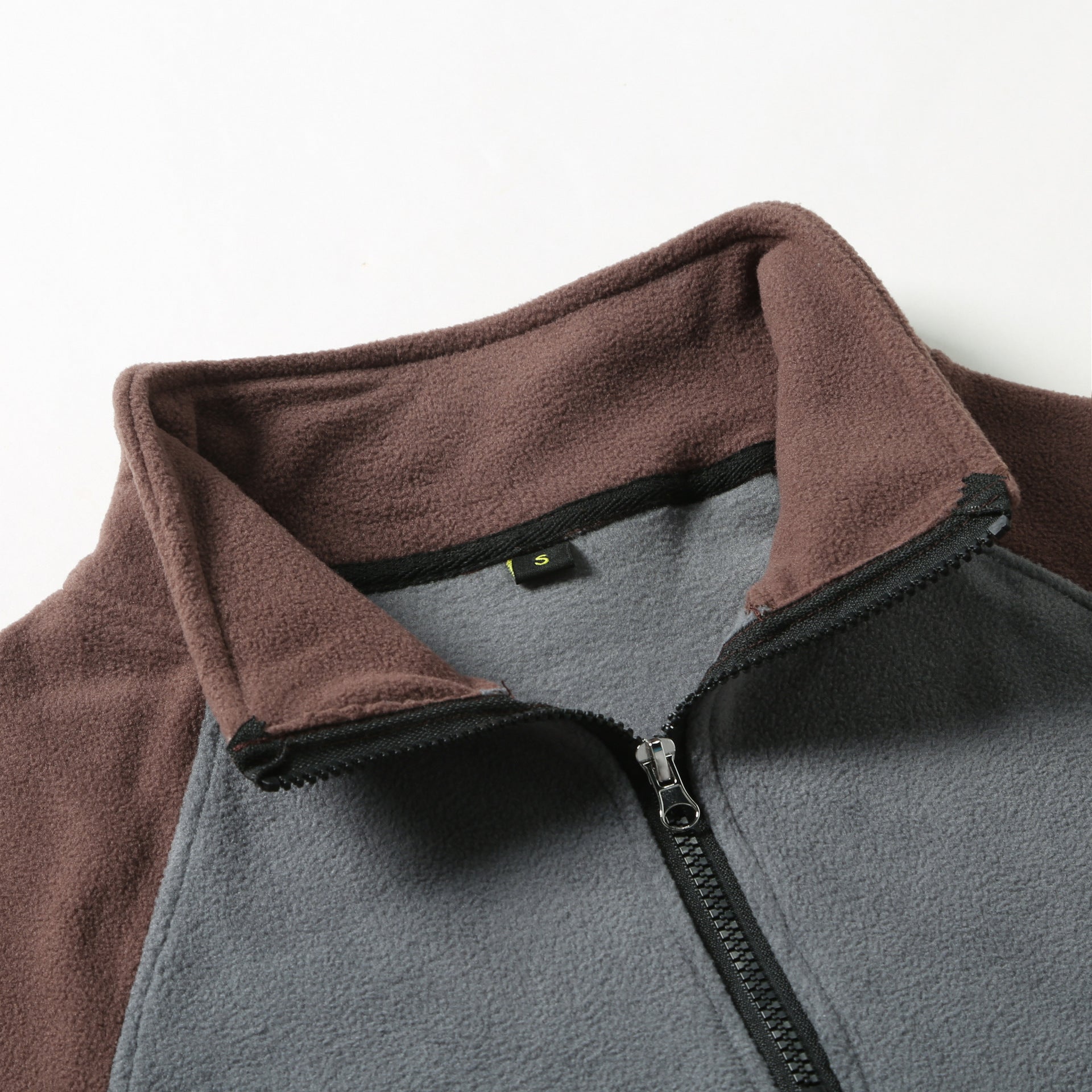 Bellaro | Fleece Pullover Jumper for Men - Warm Soft Long Sleeve Ribbed Cuff Slim Fit-Tactical Top-Coffee-S-Camoufit