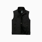 Dorian | Quick Dry Outdoor Vest for Men - Multi-Pocket Lightweight Breathable Fit-Tactical Jackets-Black-S-Camoufit