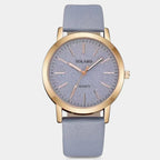 Vayana | Watch for Women - Slim Profile Leather Band Elegant Refined Minimalist Fit-Watches-Blue-Camoufit