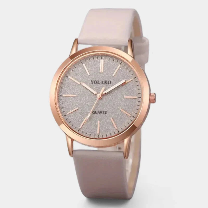 Vayana | Watch for Women - Slim Profile Leather Band Elegant Refined Minimalist Fit-Watches-Black-Camoufit