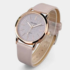 Vayana | Watch for Women - Slim Profile Leather Band Elegant Refined Minimalist Fit-Watches-Black-Camoufit