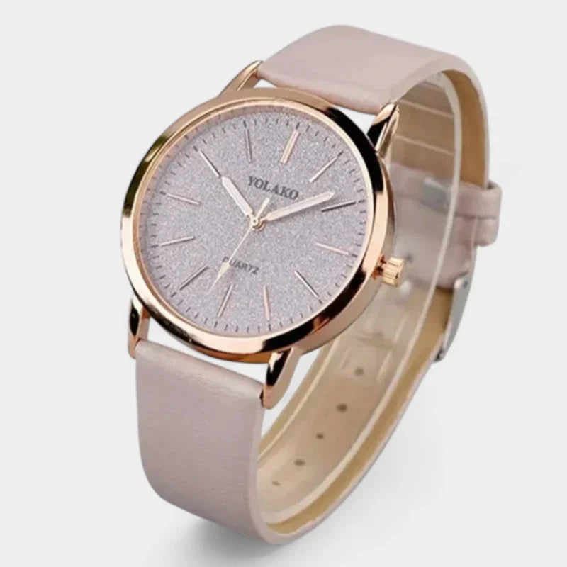 Vayana | Watch for Women - Slim Profile Leather Band Elegant Refined Minimalist Fit-Watches-Black-Camoufit