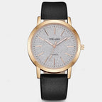 Vayana | Watch for Women - Slim Profile Leather Band Elegant Refined Minimalist Fit-Watches-Black-Camoufit