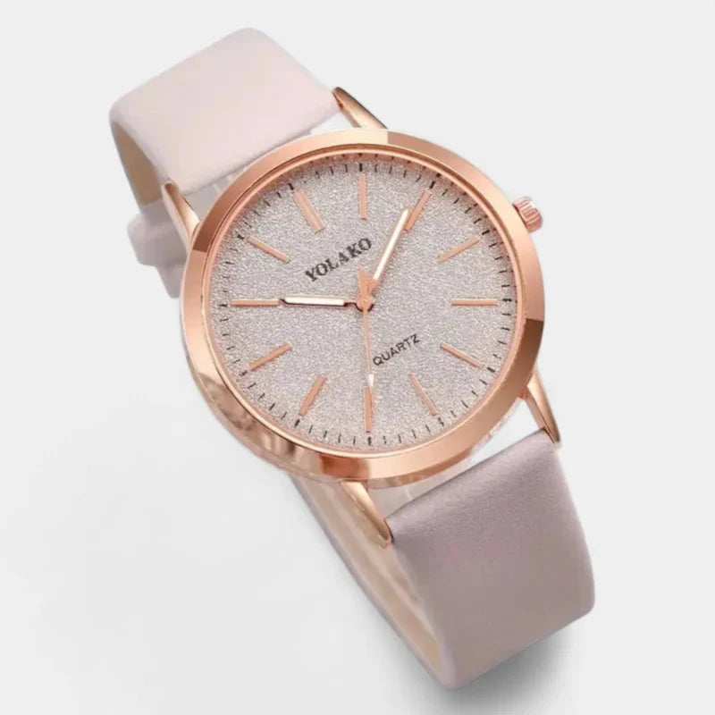 Vayana | Watch for Women - Slim Profile Leather Band Elegant Refined Minimalist Fit-Watches-Black-Camoufit